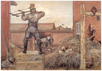 カール・ラーソン Painting - 肥料の山 1906年 カール・ラーション